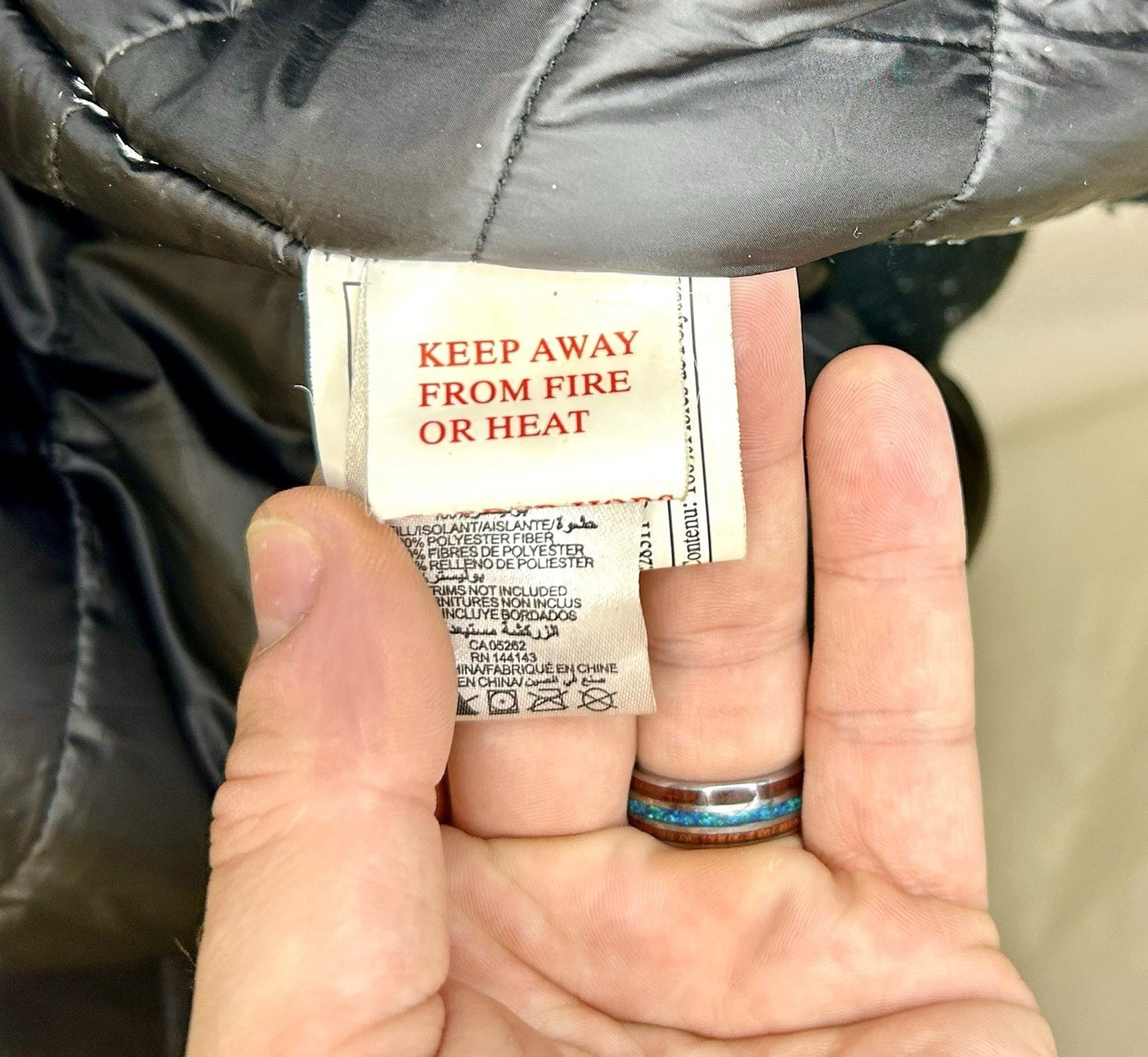 Point Zero Canadian Black/Blue Hooded Jacket Size Men’s Large