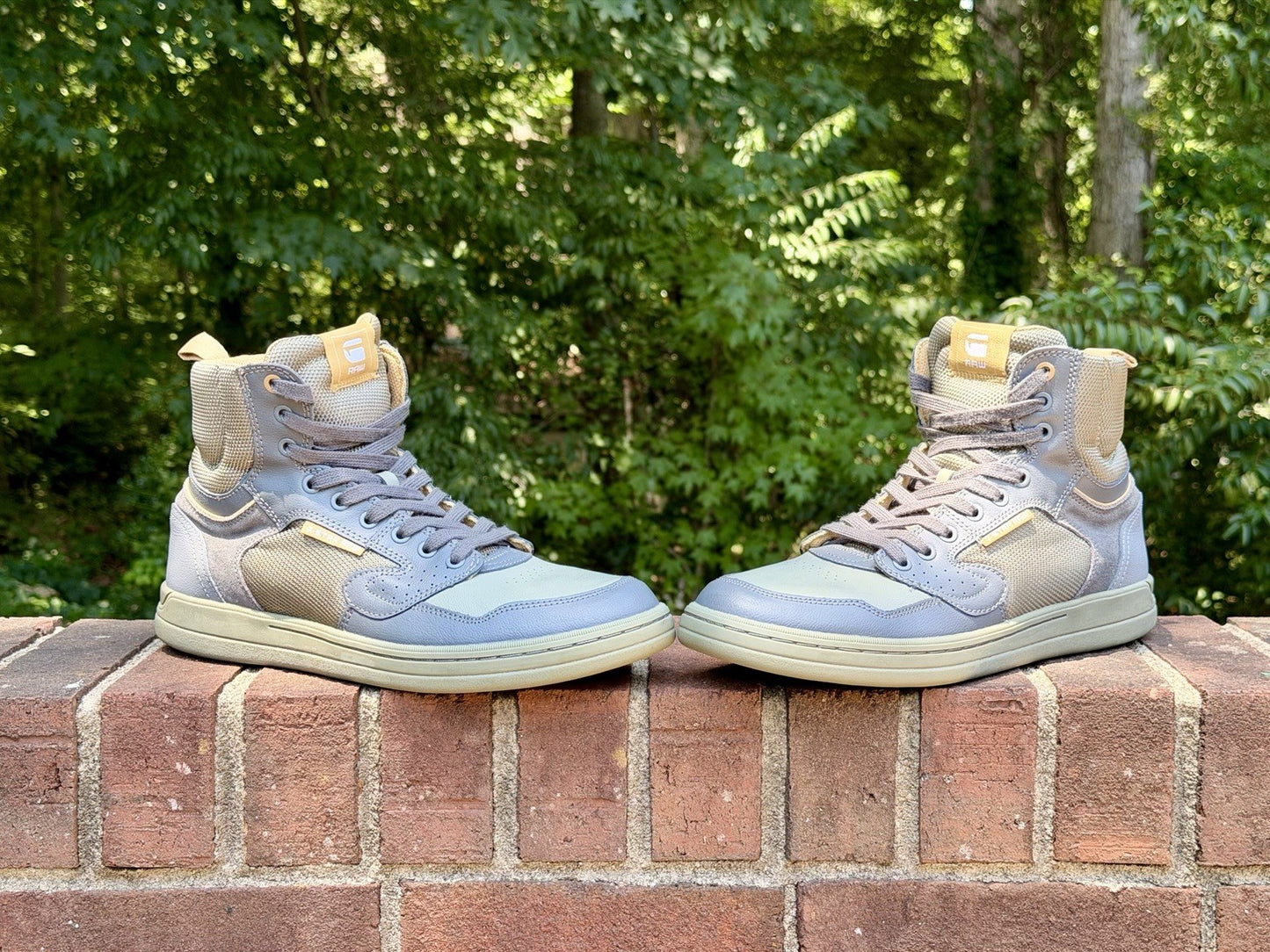 G-Star RAW Mimemis Mid Mens 11 Blue Grey Sneakers High Top Shoes 44 EU