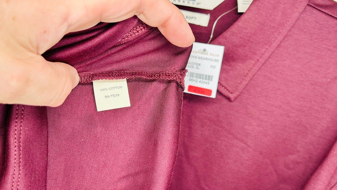 NWT!! JOSEPH ABBOUD Men's XL Liquid Soft Fuchsia Short Sleeve Collar Polo SHIRT