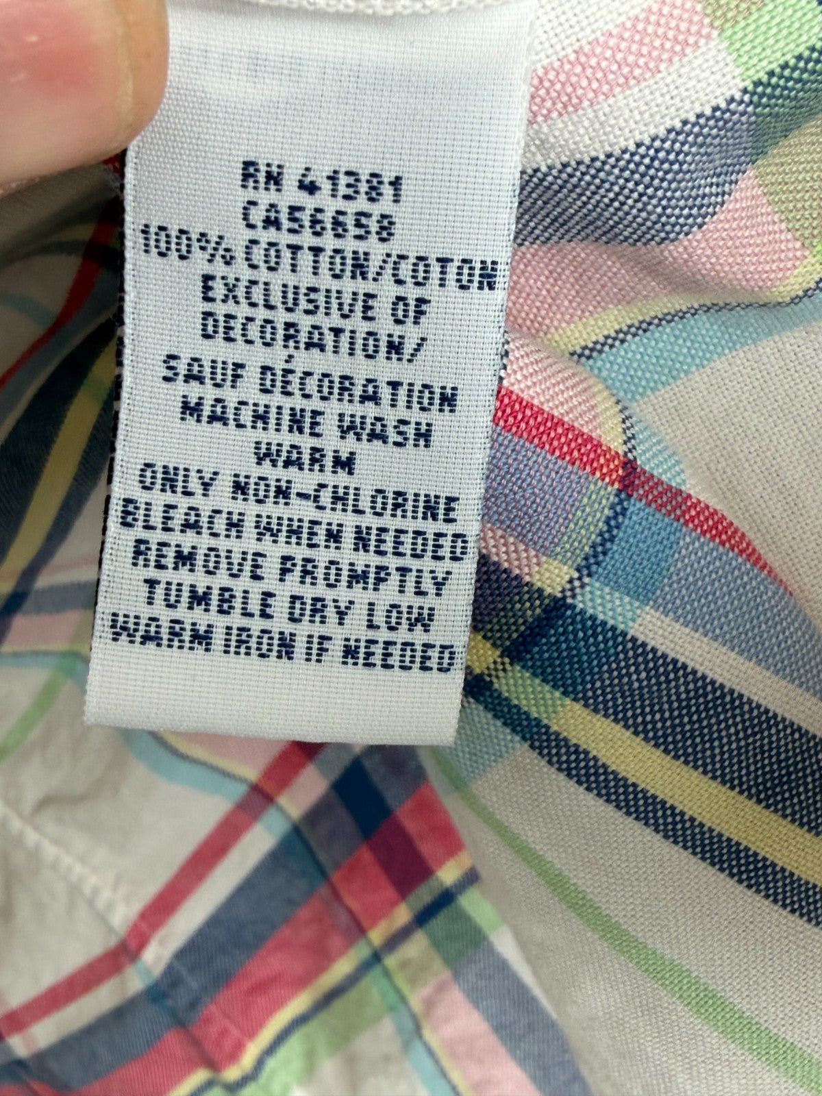 Ralph Lauren Shirt Mens Large L Slim Fit Plaid Short Sleeve Multicolor Cotton