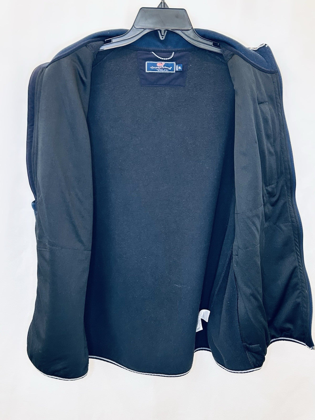 Vineyard Vines Mens XL Blue Shep and Ian Mountain Sweater Vest Utility Fleece