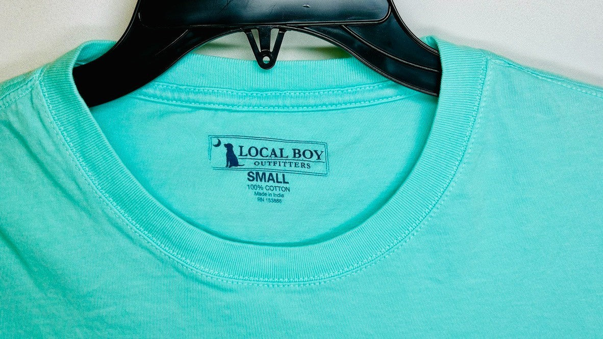 Local Boy - Old School Plate Tee - Teal -Size Small