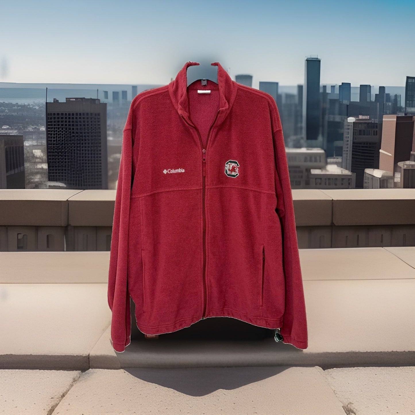 Vintage Columbia South Carolina Gamecocks Full Zip Fleece Jacket Red Men’s XL