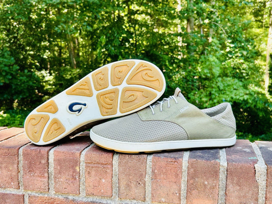 OluKai Nohea Moku Men's Size 12 Boat Shoes Slip On Drop Heel | Clay & Tapa