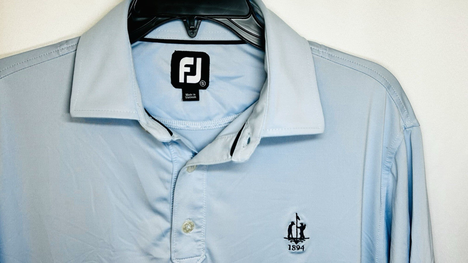 FJ Footjoy Men’s Light Blue Performance Golf Polo / 1984 Edition / Size Small