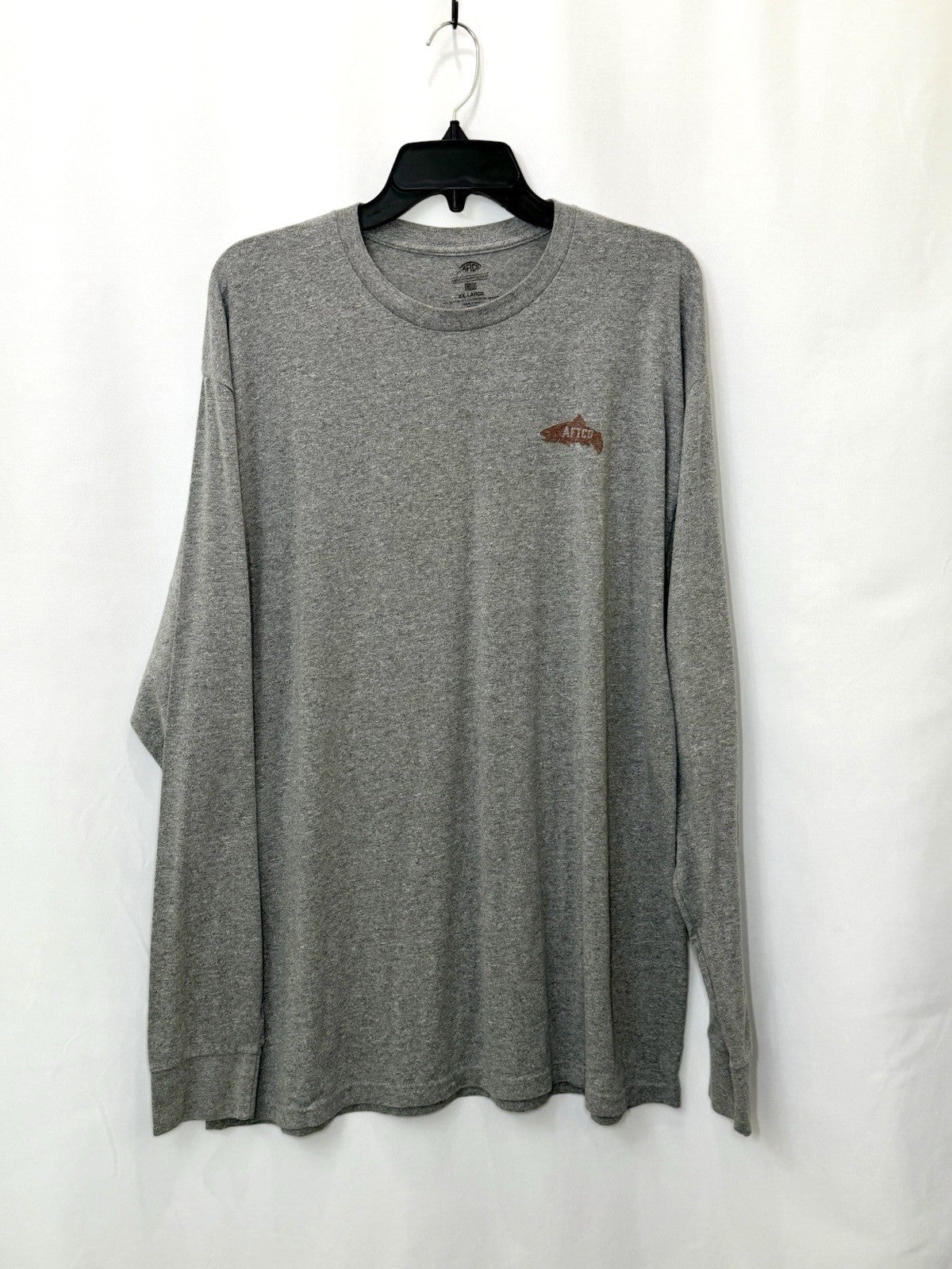 AFTCO Any Fish Any Water L/S Fishing Shirt / Heather Gray / Men’s Size XXL