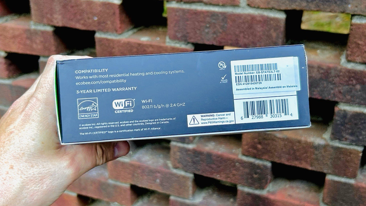 New In Box ecobee3 lite Smart Thermostat - Black (EB-STATE3LT-02)