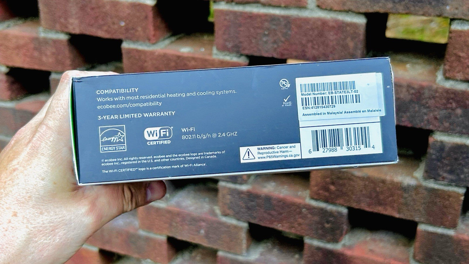 New In Box ecobee3 lite Smart Thermostat - Black (EB-STATE3LT-02)