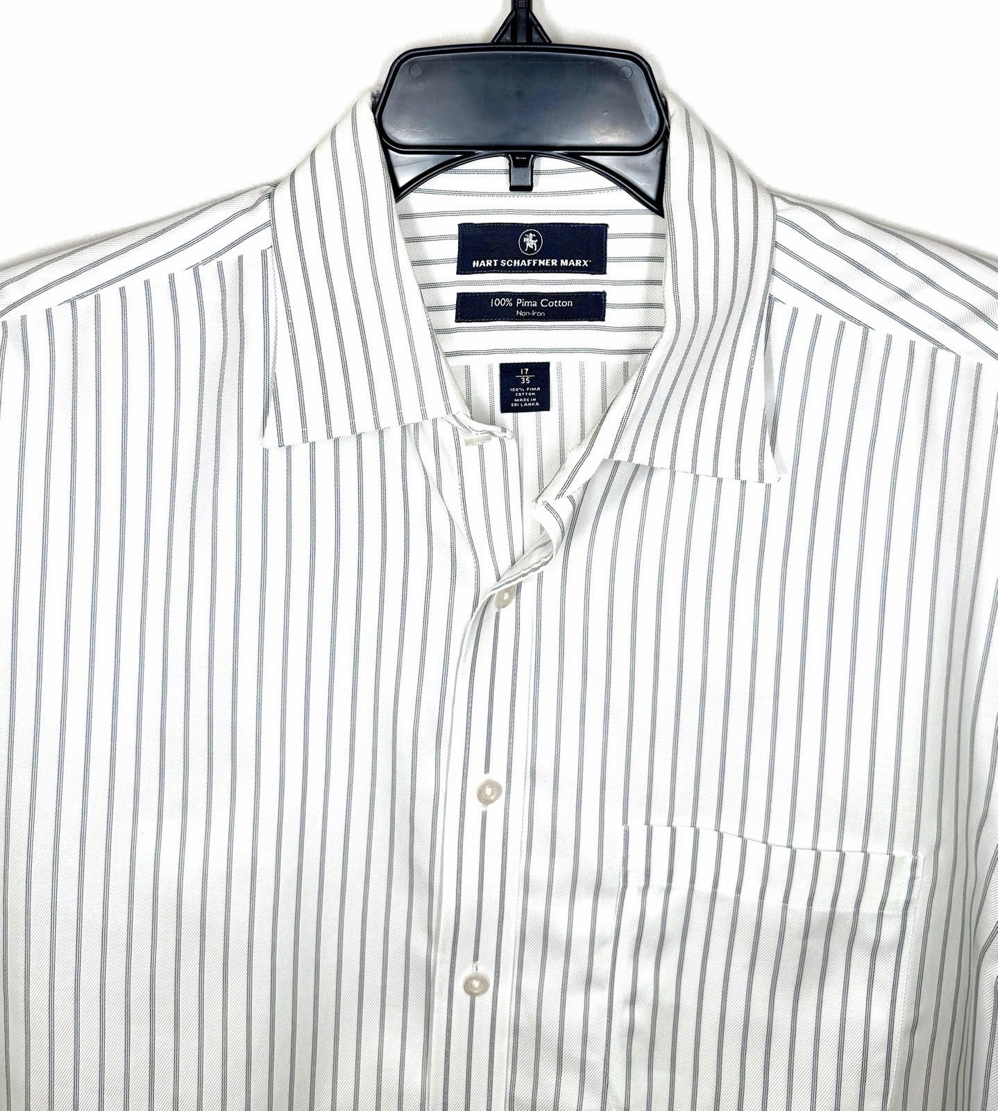 Hart Schaffner Marx Men’s $100 New French Cuff Button Shirt 17- 35 XL White