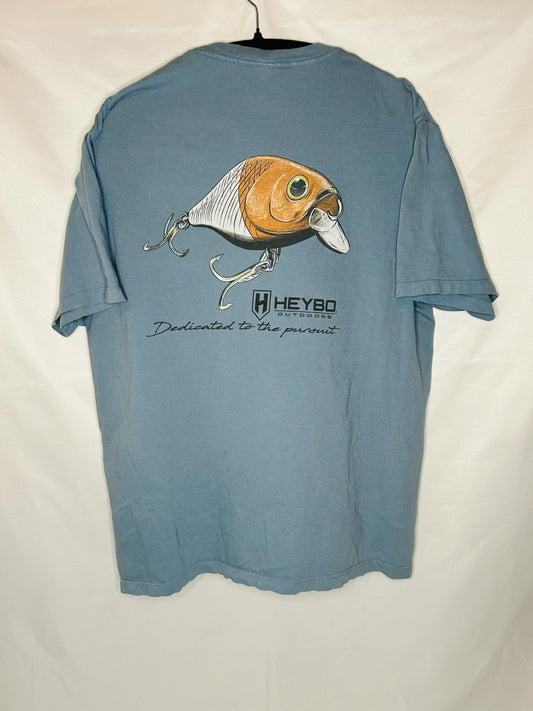Heybo Topwater Lure Ring Spun T-Shirt - Men’s Large