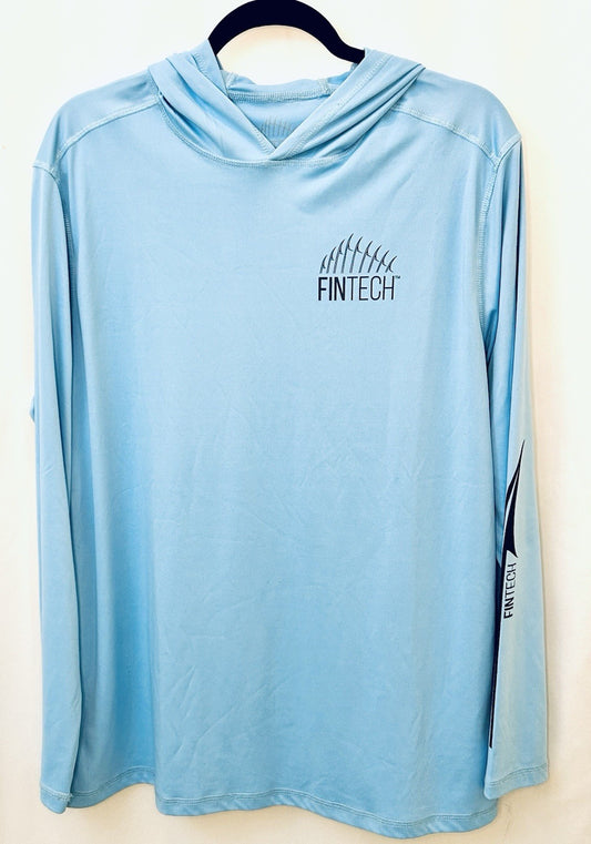 FinTech Sun Defender L/S UV Performance Hoodie - Blue - Men's Large