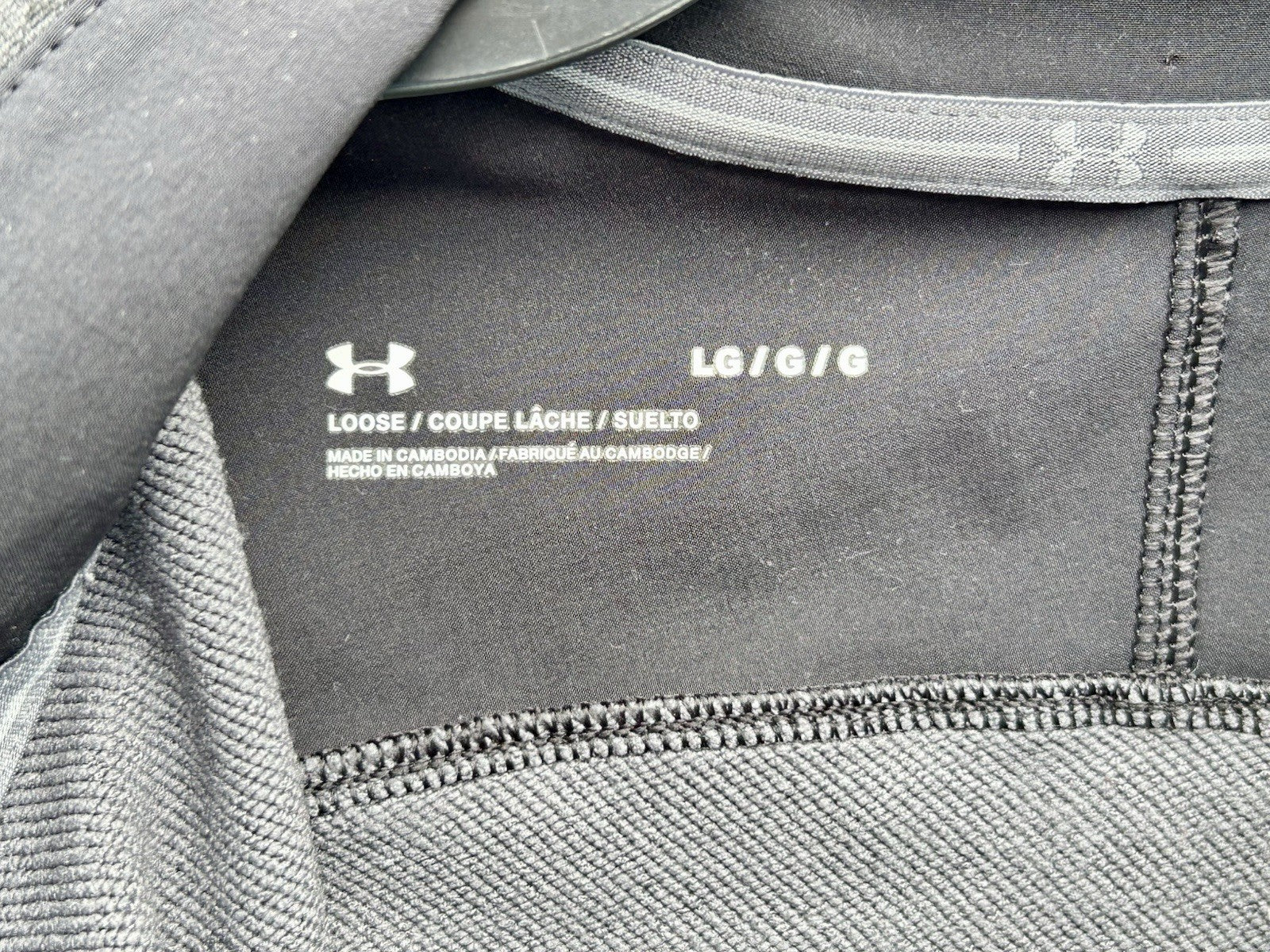 UNDER ARMOUR LOOSE ColdGear Mens Large 1/4 Zip Pullover Lightweight Fleece Gray