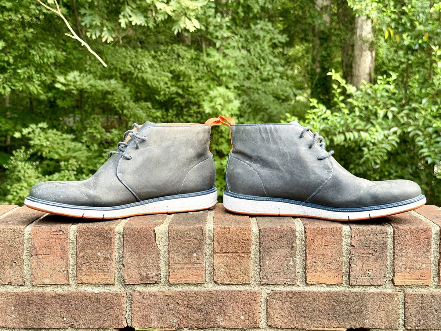SWIMS Men’s Motion Chukka Waterproof Boots Navy Blue Orange Size 11.5 US / 44.5