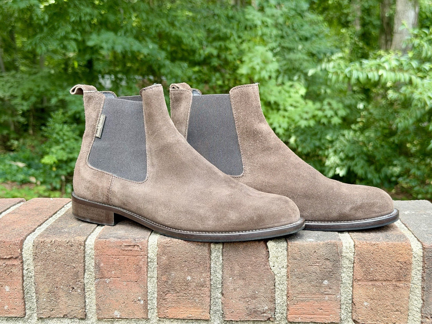 Russell & Bromley Men Suede Chelsea Boots Brown Size 41.5 / US 8.5 ($550 New)