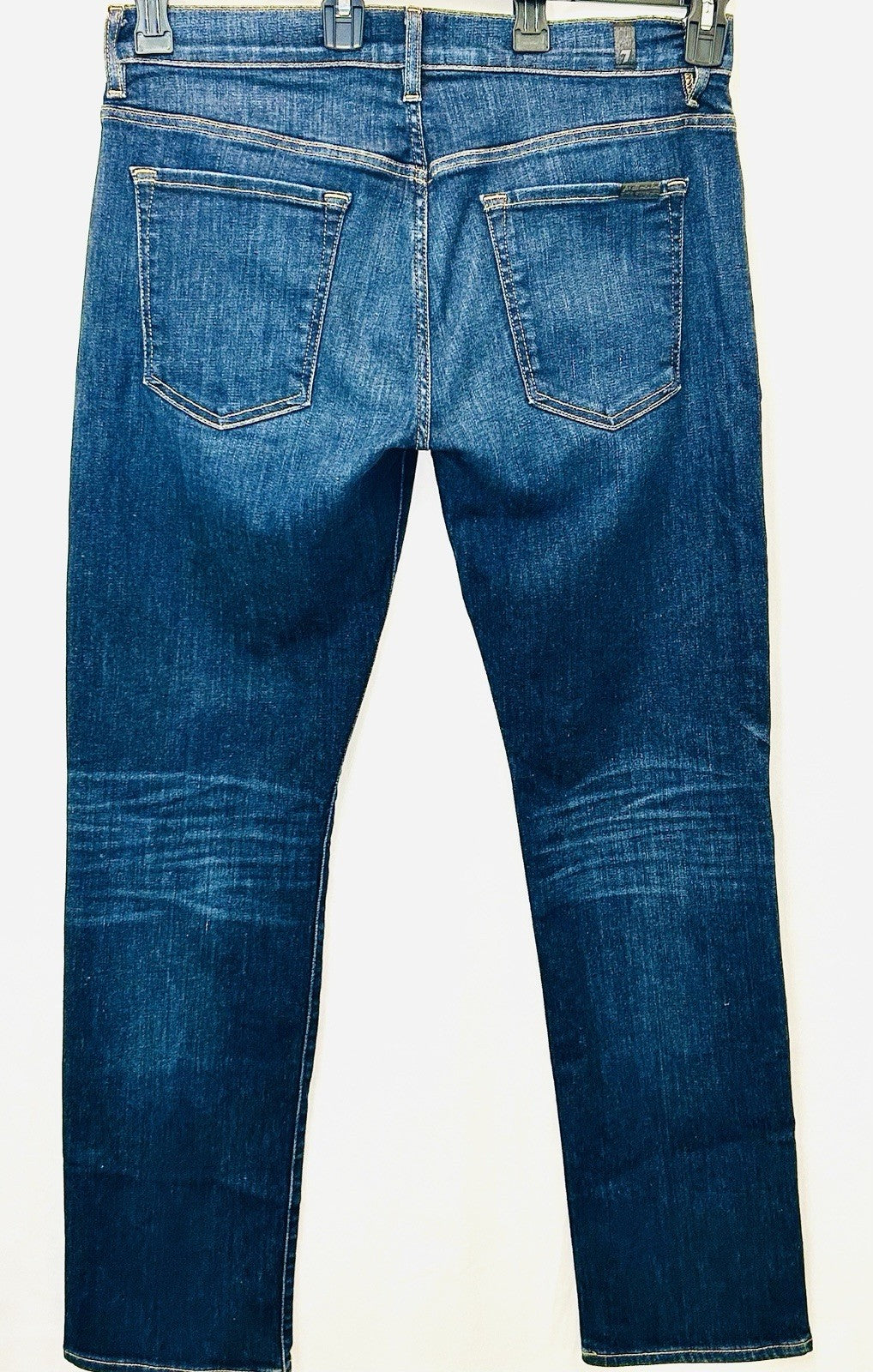 7 For All Mankind Luxe Sport The Straight Size 34 (34x32) Medium Wash Stretchy