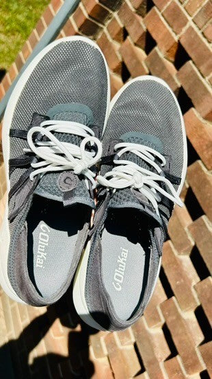 Olukai Holo Convertible Mesh Dark Shadow Grey Lace Up Athletic Shoes Men's 9.5
