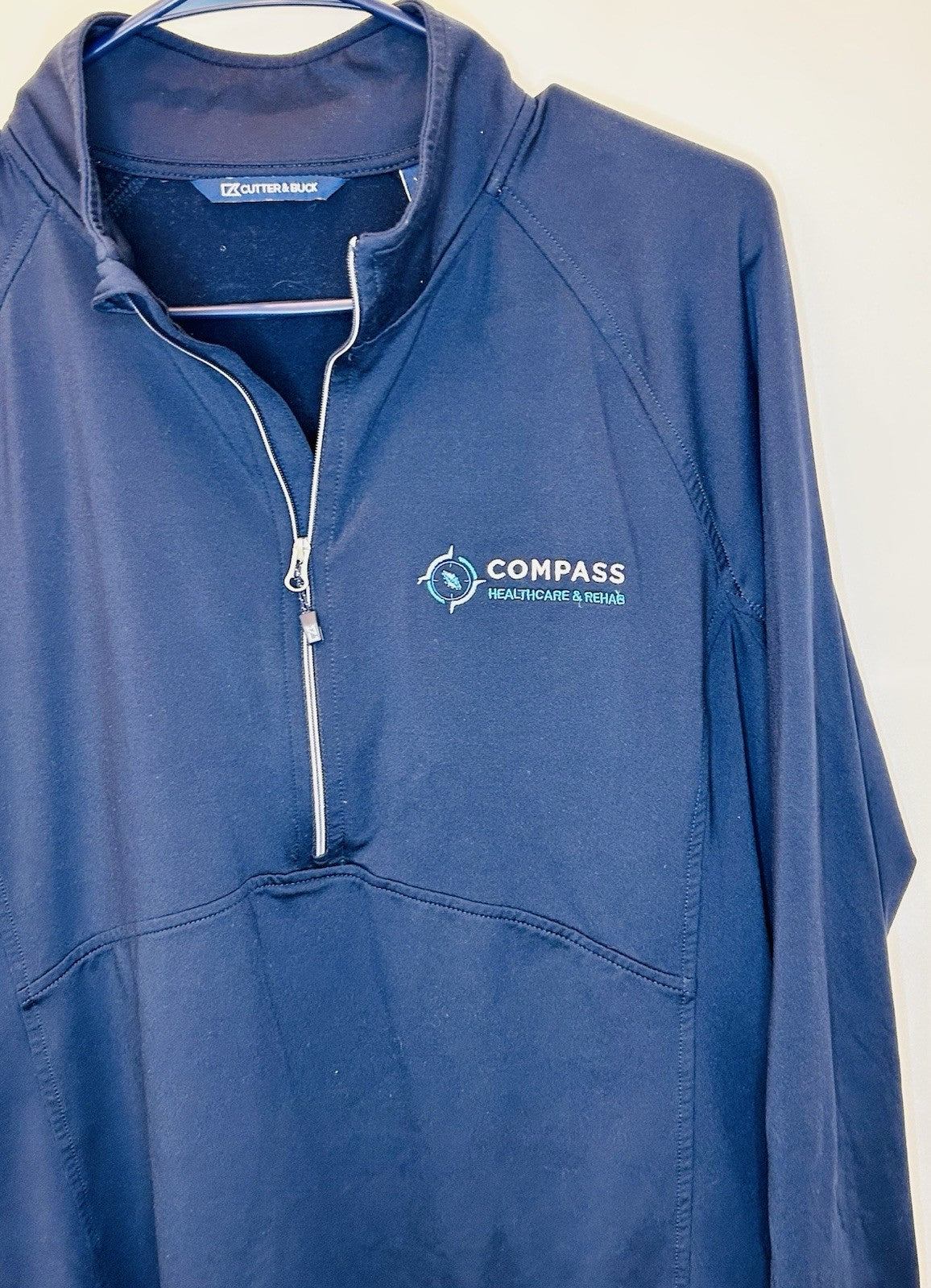 Cutter & Buck Traverse Stretch Eco 1/4 Zip Womens Pullover /$129 New / Navy / XL