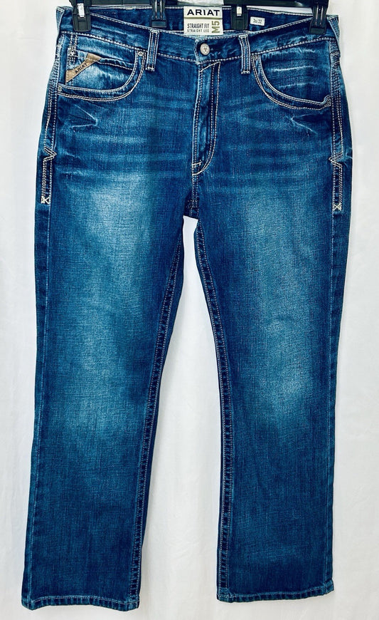 Ariat M5 Slim Straight Leg Blue Jeans Denim Mens Size 36x32