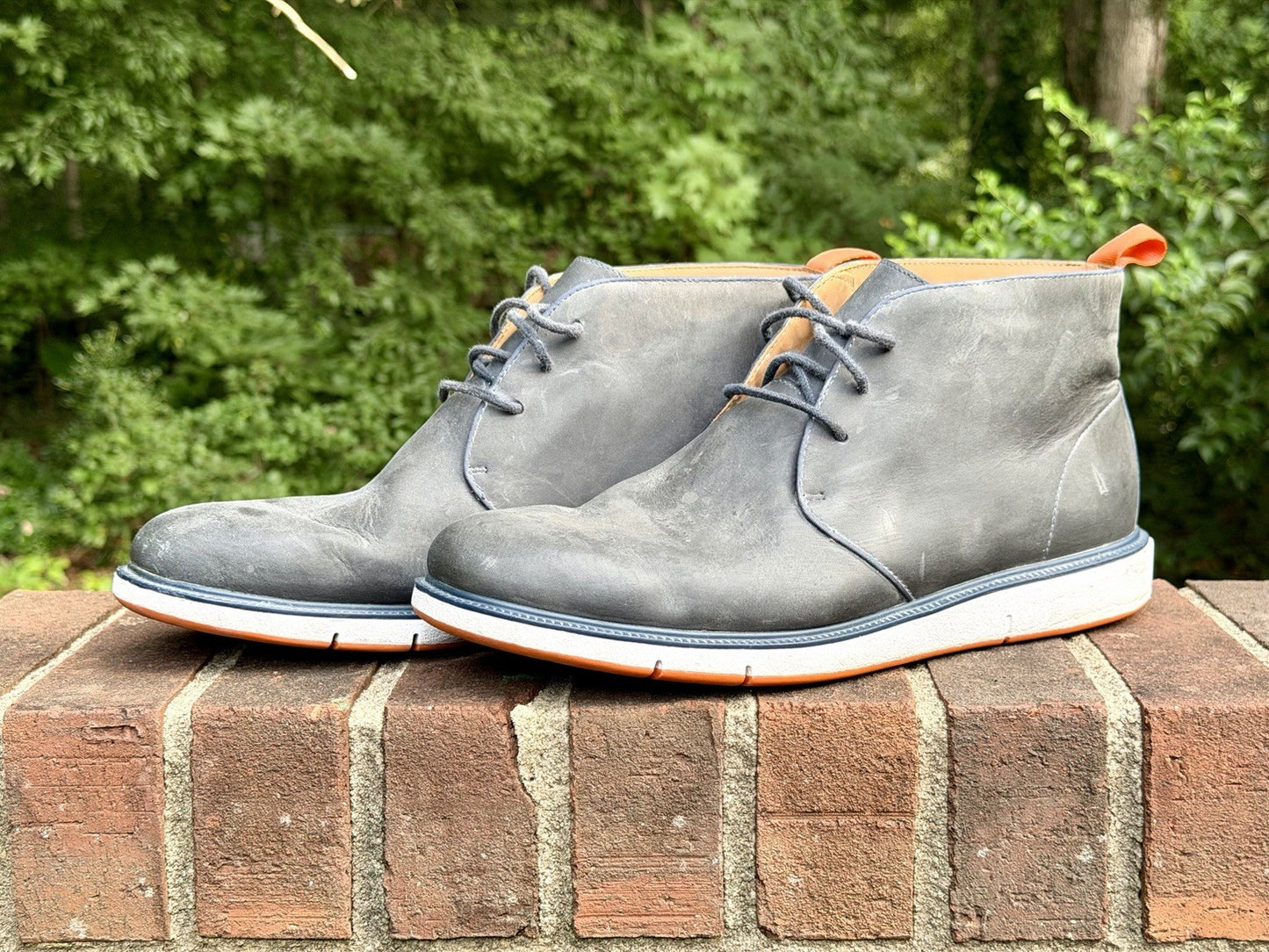 SWIMS Men’s Motion Chukka Waterproof Boots Navy Blue Orange Size 11.5 US / 44.5