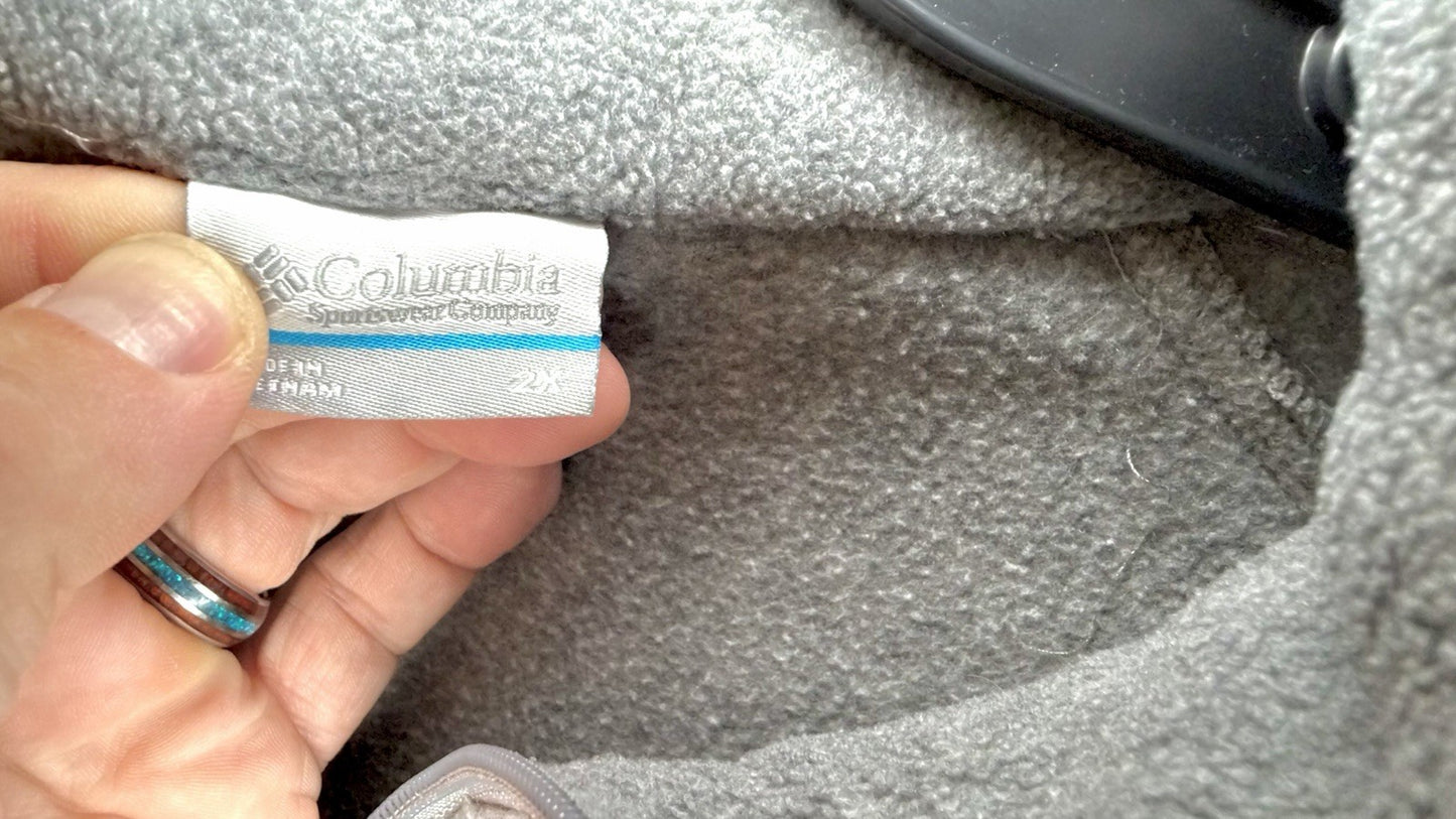 Columbia Fleece Jacket Men's Size 2XL Dark Gray Full Zip Outdoor Zip Pockets