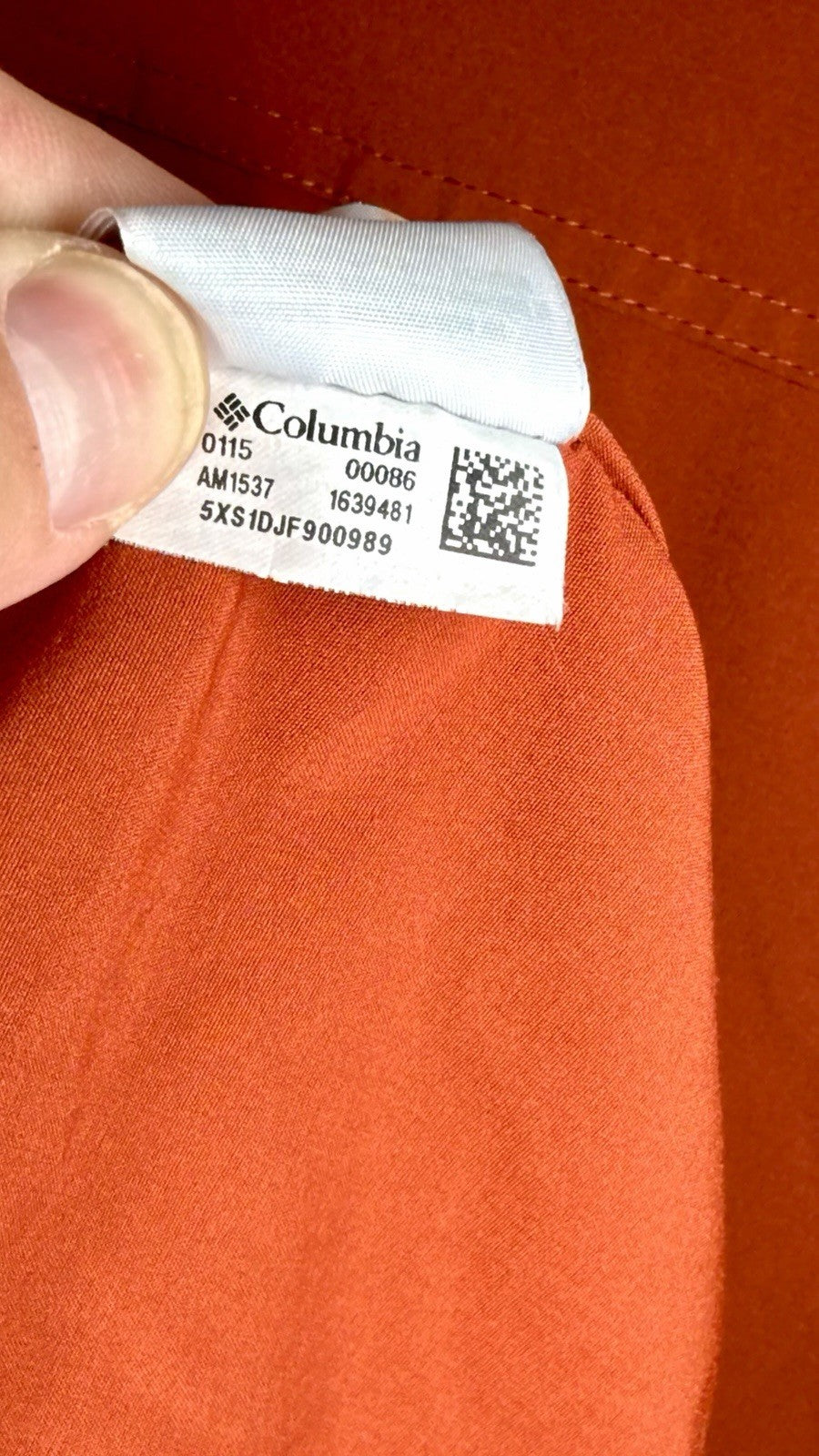 Columbia Shirt Men Large Red/Orange Button-Up Omni-Wick Advanced Evaporation