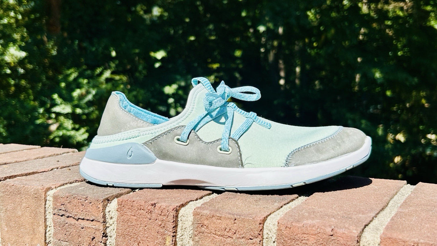 OLUKAI Miki Li / Pale Moss / Dolphin / Slip On Sneakers / Size 7 / Women's Shoes