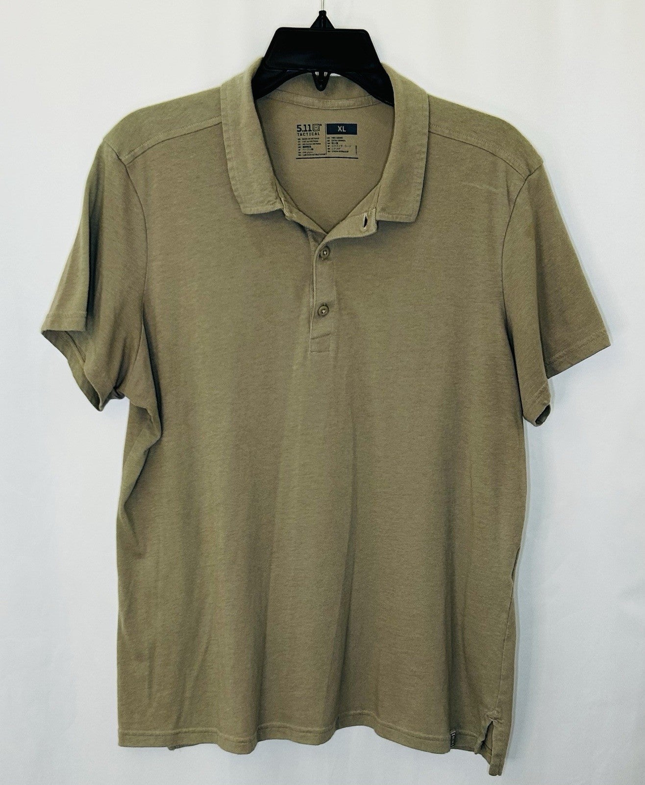 5.11 Tactical Polo Shirt Mens XL Utility Security Military Work Short Sleeve Tan
