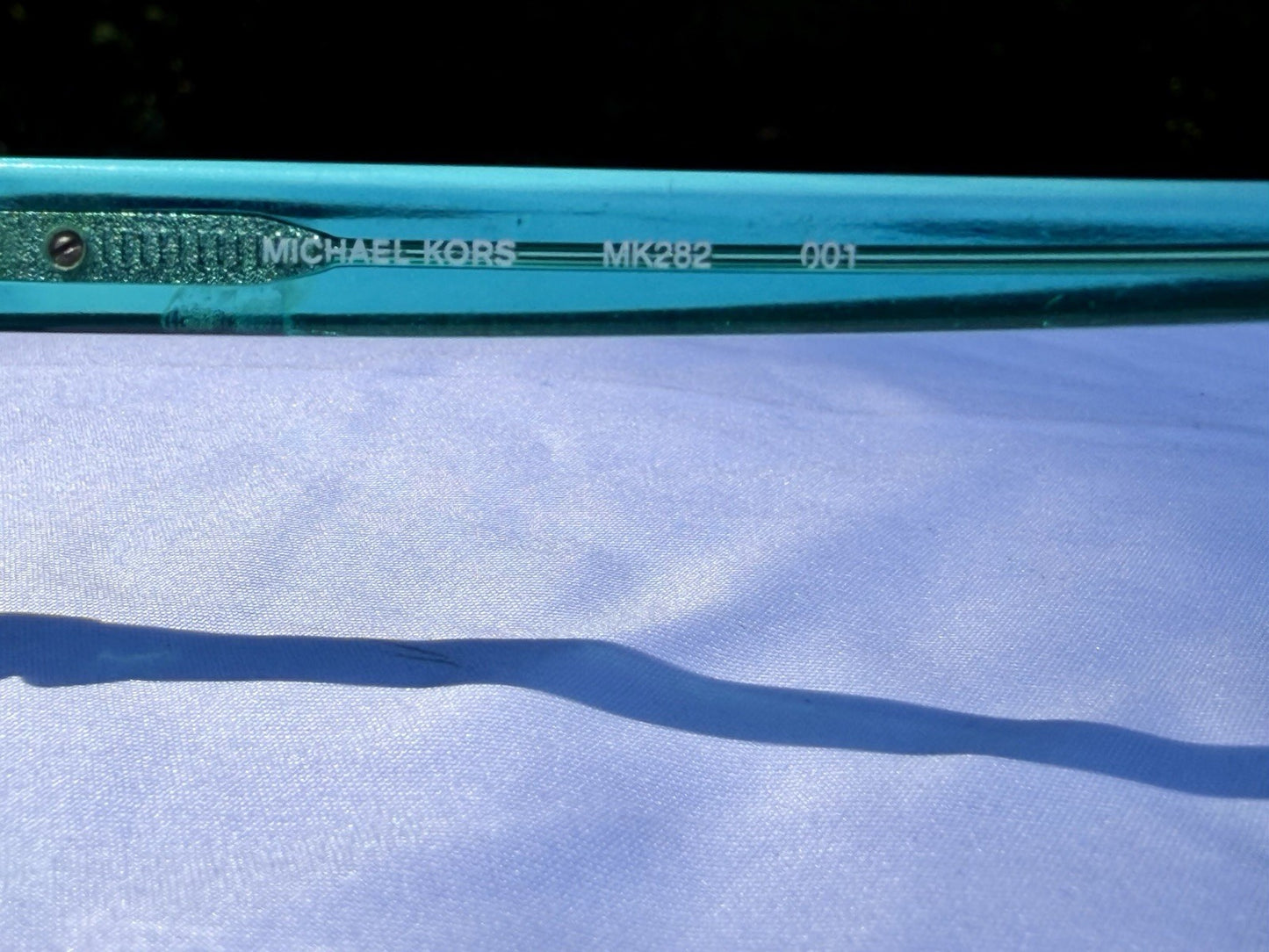 Michael Kors MK282 001 Black Aqua Teal Crystal Eyeglasses Frames Only 51-18-135