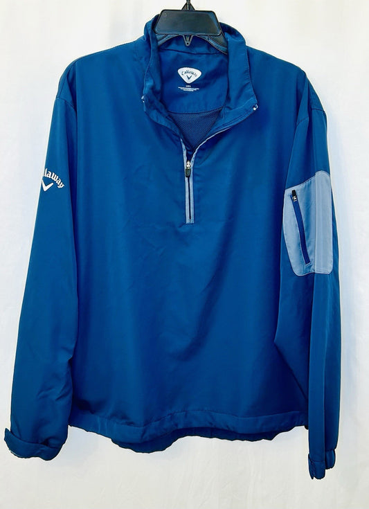 Callaway V Windbreaker / 1/4 Zip Pullover / Royal Blue / Wind Resistant