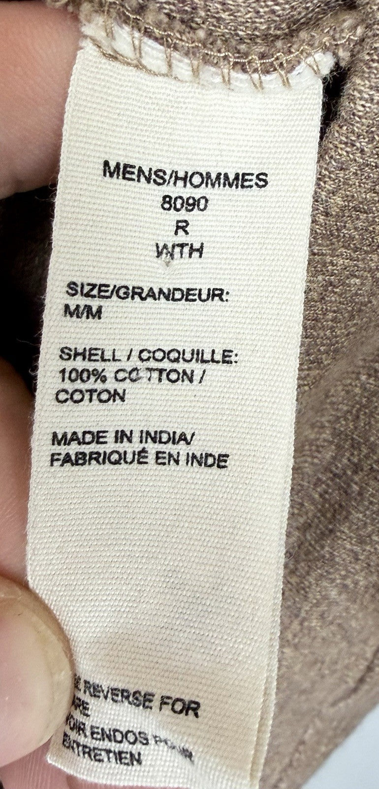 Woolrich Mens Medium Brown Lambswool Blend Quarter Zip Sweater Pullover
