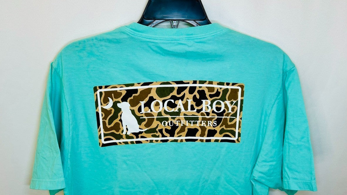 Local Boy - Old School Plate Tee - Teal -Size Small