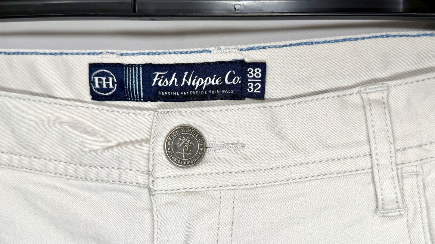 FISH HIPPIE CO. DUNEWALK 5 Pocket Stretch Pants 38x32 W38 L32 Tan / WORN ONCE!!