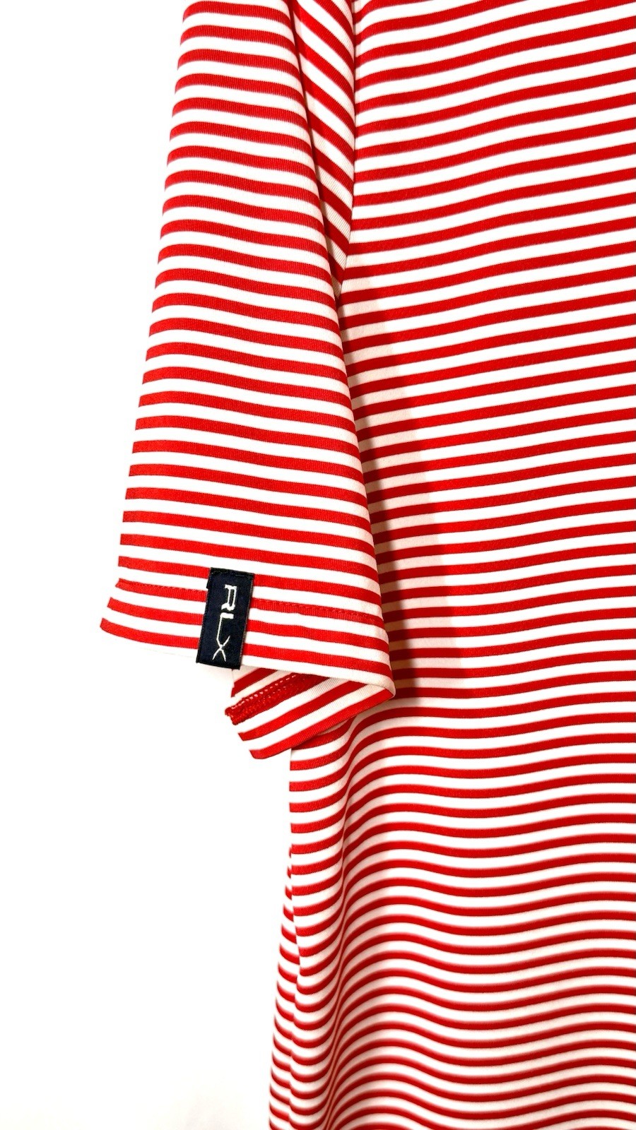 RLX Ralph Lauren Polo Shirt Mens Large Red White Blue Golf Lightweight Medium M