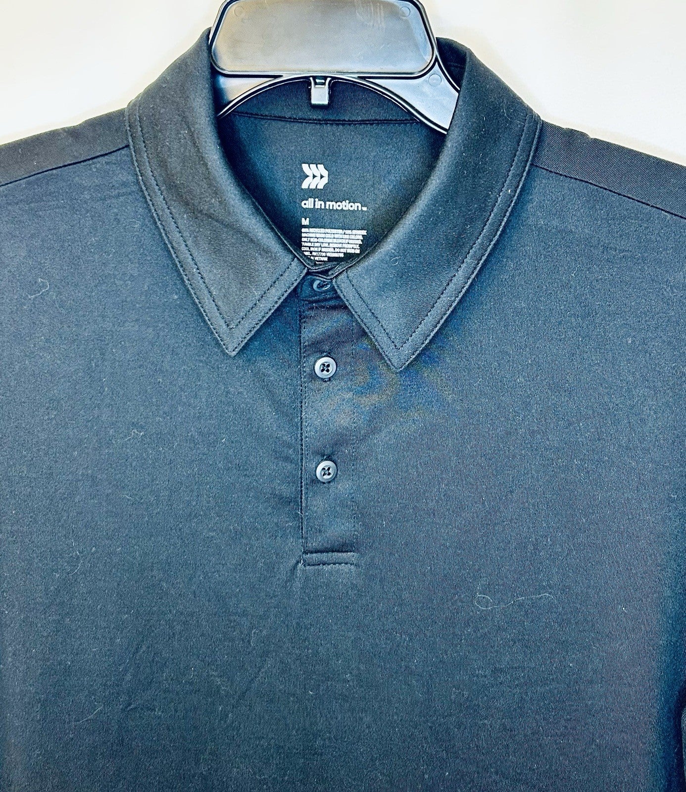 All In Motion / Women’s Performance Black Polo / Size Medium / Lightweight