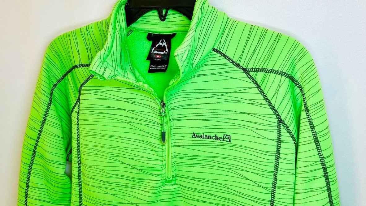 Avalanche Zero Restrict Womens Long Sleeve 1/4 Zip Pullover Fleece Lined Size XL