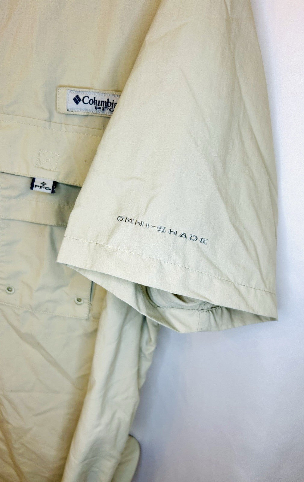Columbia PFG Bahama II /Short Sleeve Shirt / Men’s XL / Fossil-Beige / Vented