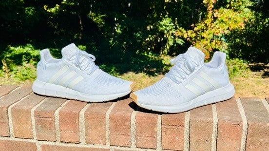 Adidas Men's Sneakers Size 12 Swift Run Triple White Athletic Casual Shoes