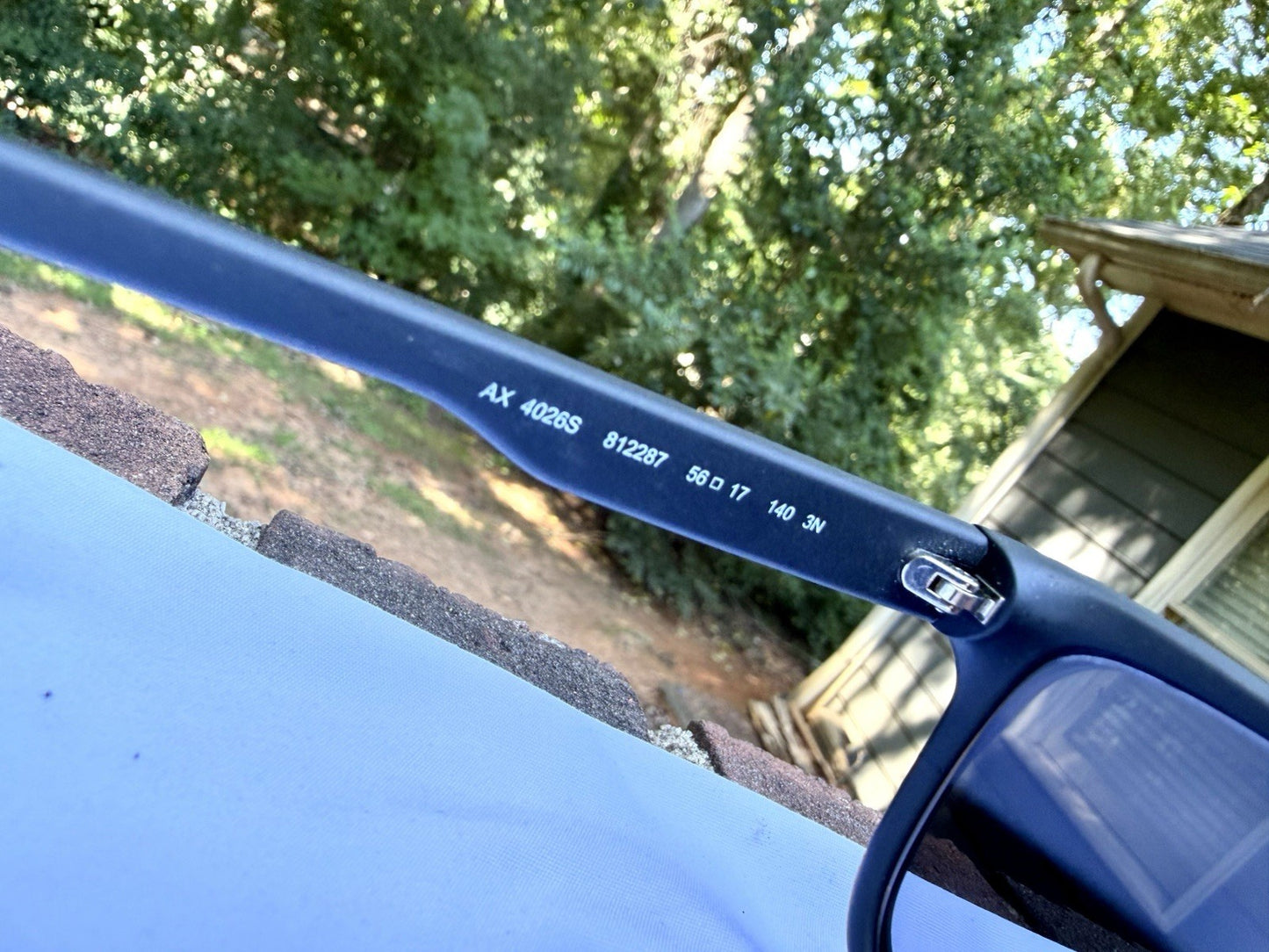 Armani Exchange AX4026S Sunglasses Men Matte Dark Blue Grey Lens 56mm 812287 3N