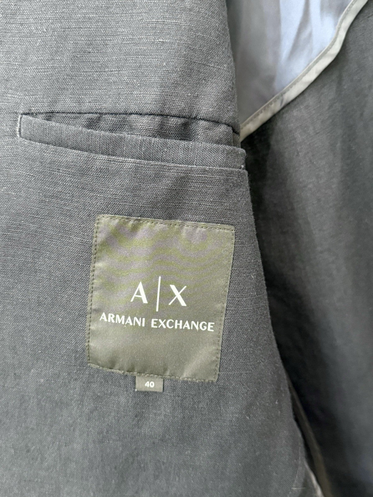 A/X Armani Exchange Linen-Blend 2-Button Sport Coat - Men’s Size 40R - $220 New