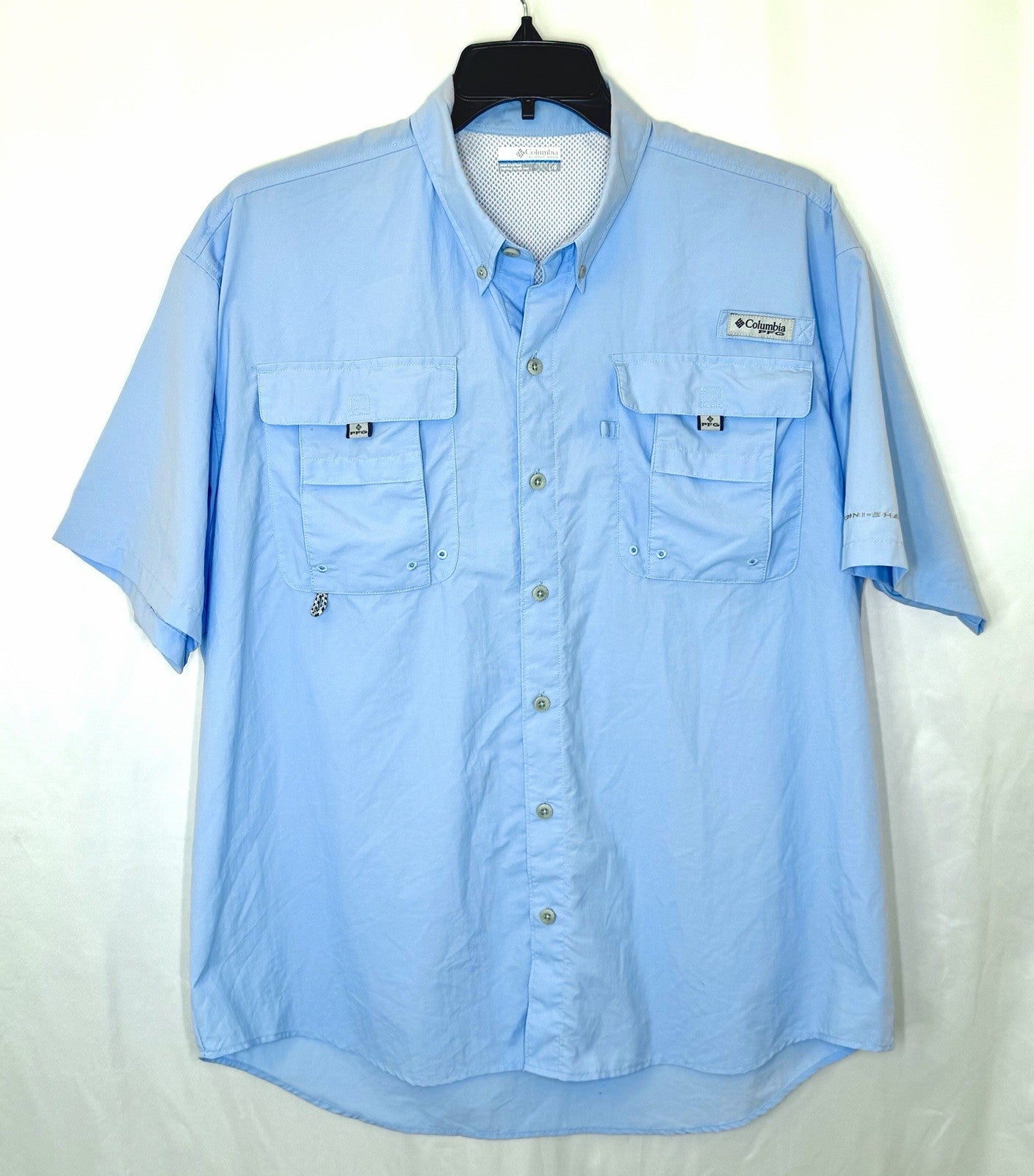 Columbia PFG Bahama Fishing Shirt Vented Rear Omni-Shield  Men's Large