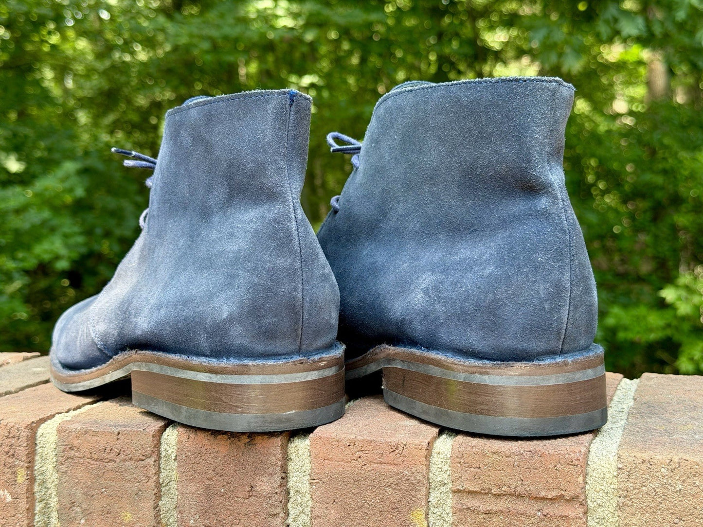 Thursday Boot Co Scout Chukka Boots Midnight Blue Suede Mens Size 11.5 D RARE