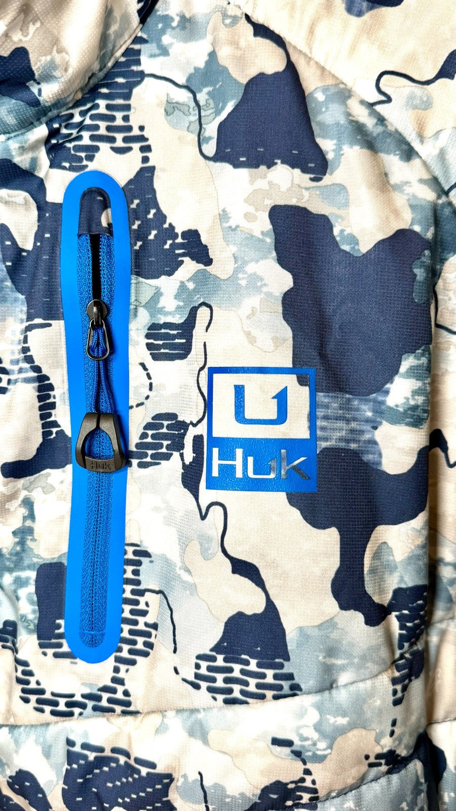 Huk Men's Icon X Puff Blue Camo Insulated Jacket / Size XL / $160 Retail