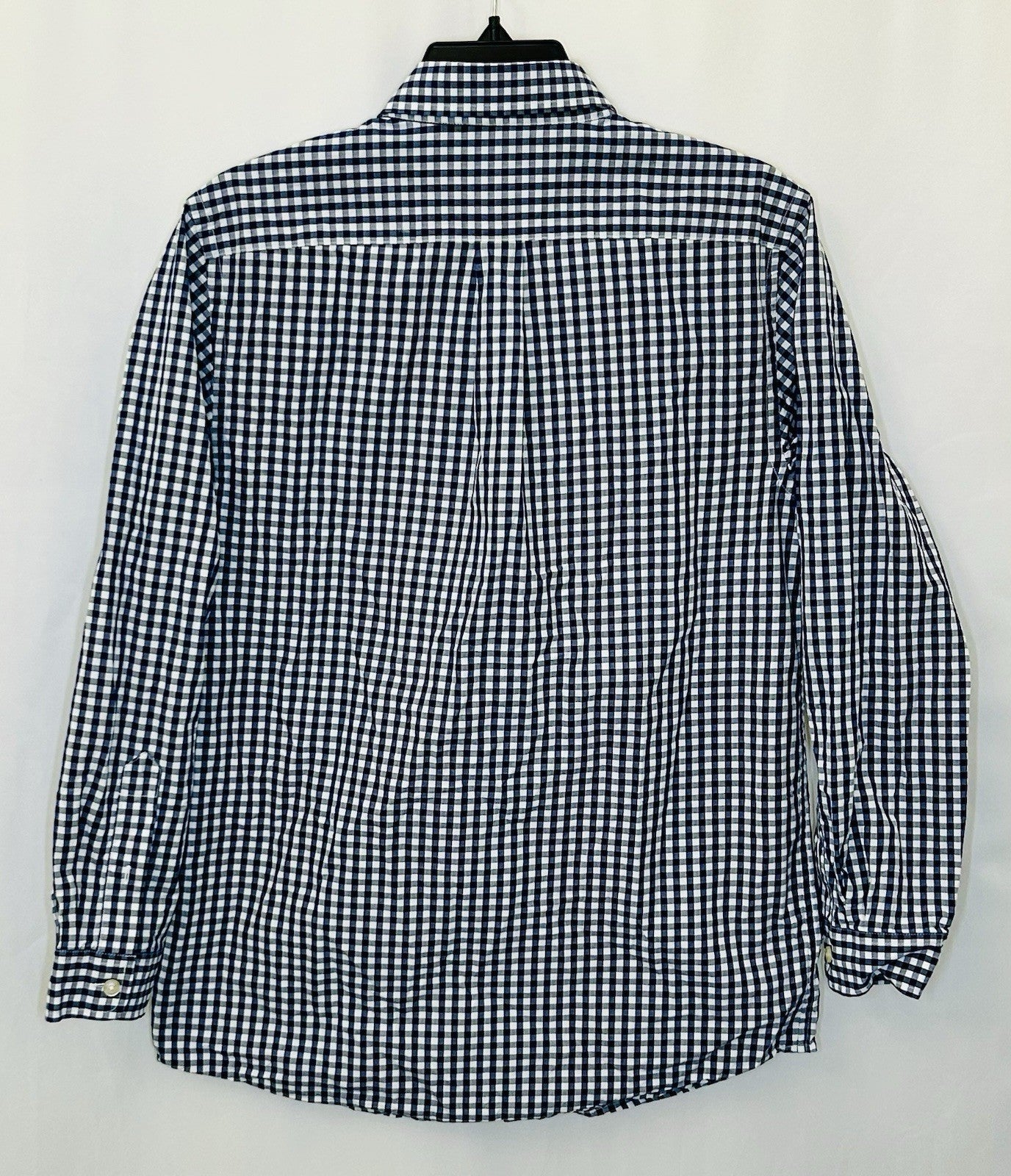 Boys Vineyard Vines L 16-18 Blue Check Long Sleeve Button Up Shirt / Whale Shirt