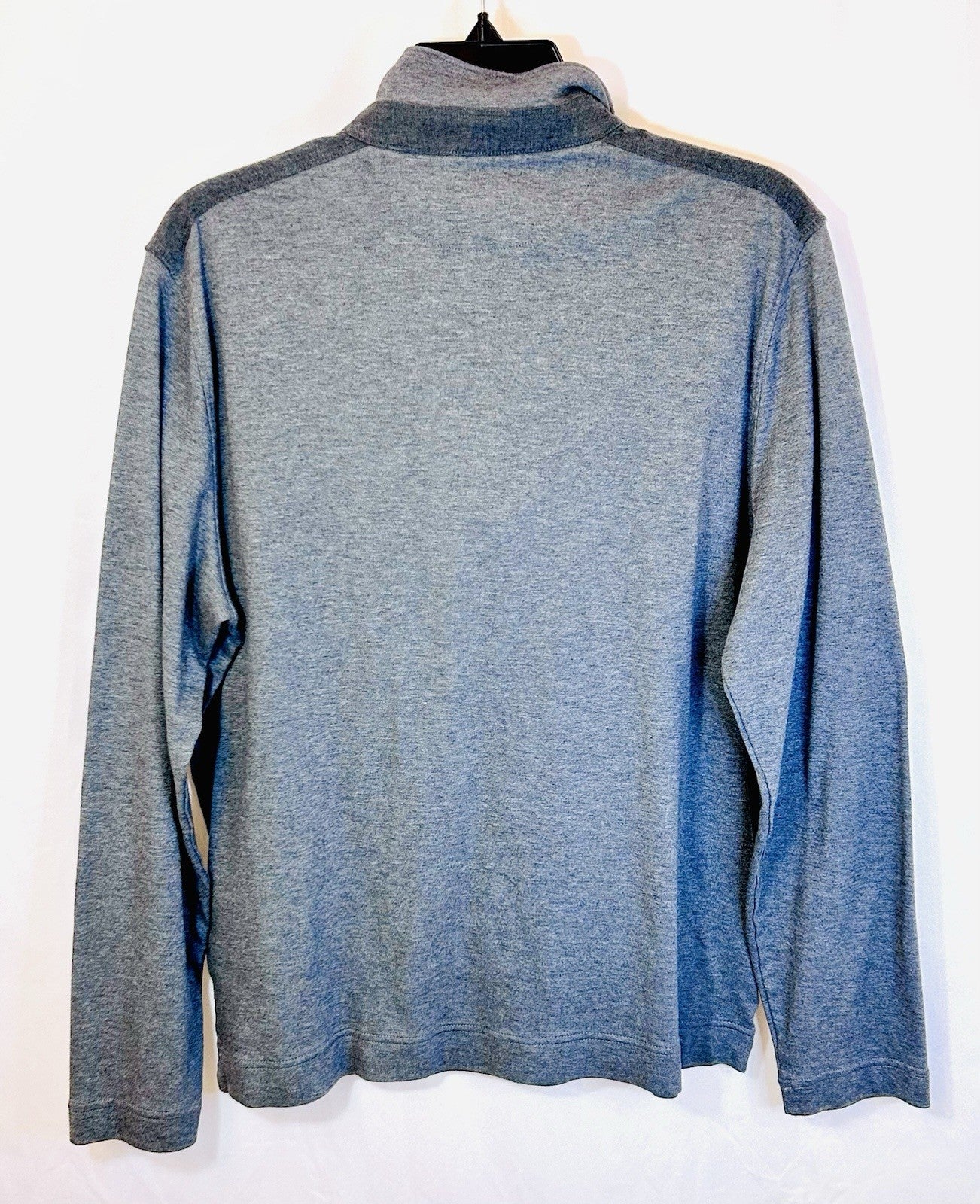Banana Republic Luxury Touch Cotton Men's Large Gray 1/4 Zip Pullover