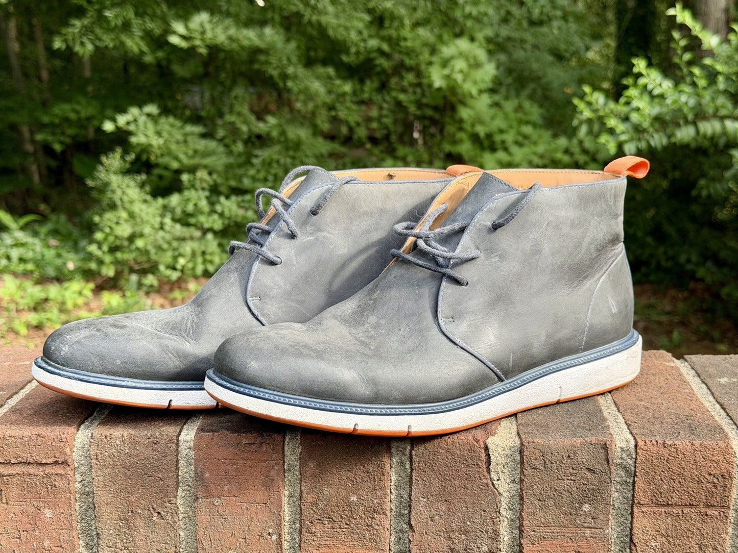 SWIMS Men’s Motion Chukka Waterproof Boots Navy Blue Orange Size 11.5 US / 44.5