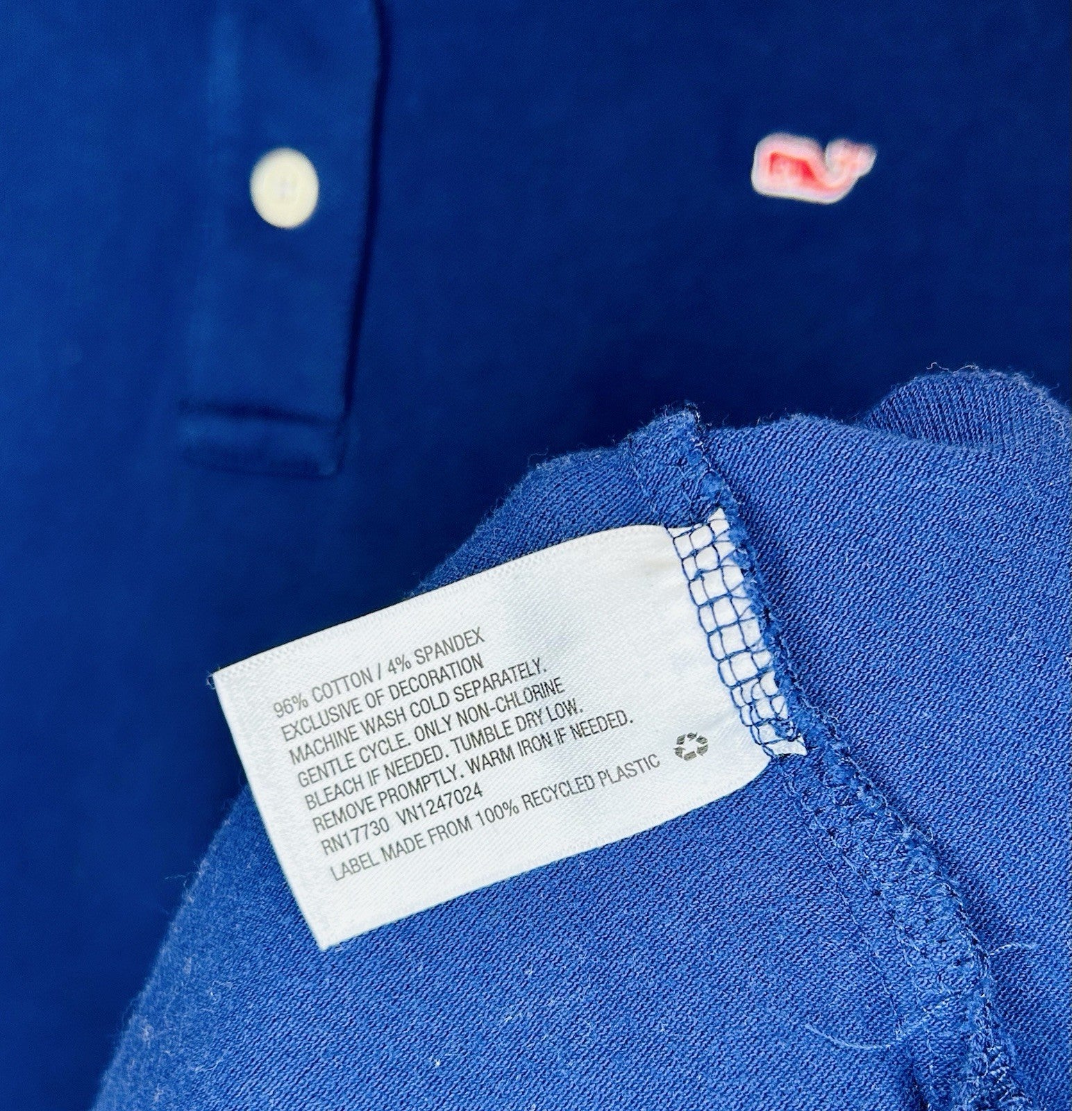 🐳 Vineyard Vines | Boys Polo | Youth Medium | Navy Blue