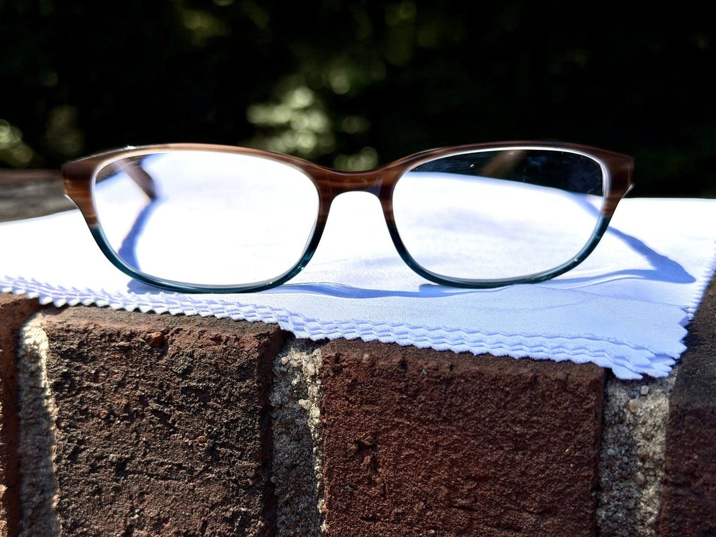 Jill Stuart JS 317 Eyeglasses Frame 53-16-130 Brown Fade Teal Blue Full Rim Rx