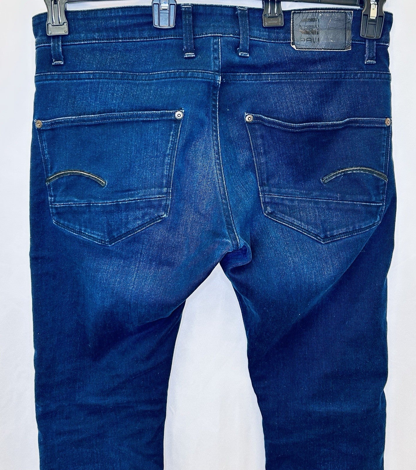 G-Star Raw Jeans Men’s 34x30 Blue Denim Revend Super Slim | Tapered
