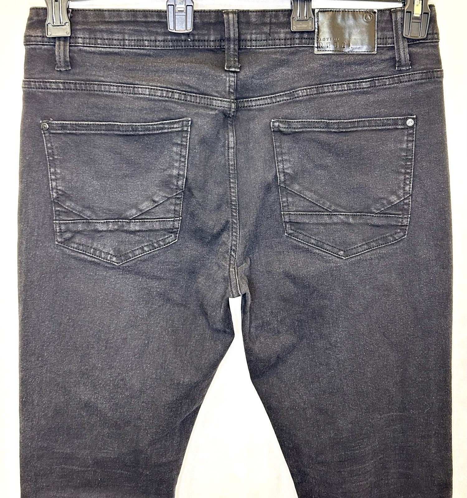 Artful Rebel Jeans Men's 34x32 Black Denim Slim Straight Leg