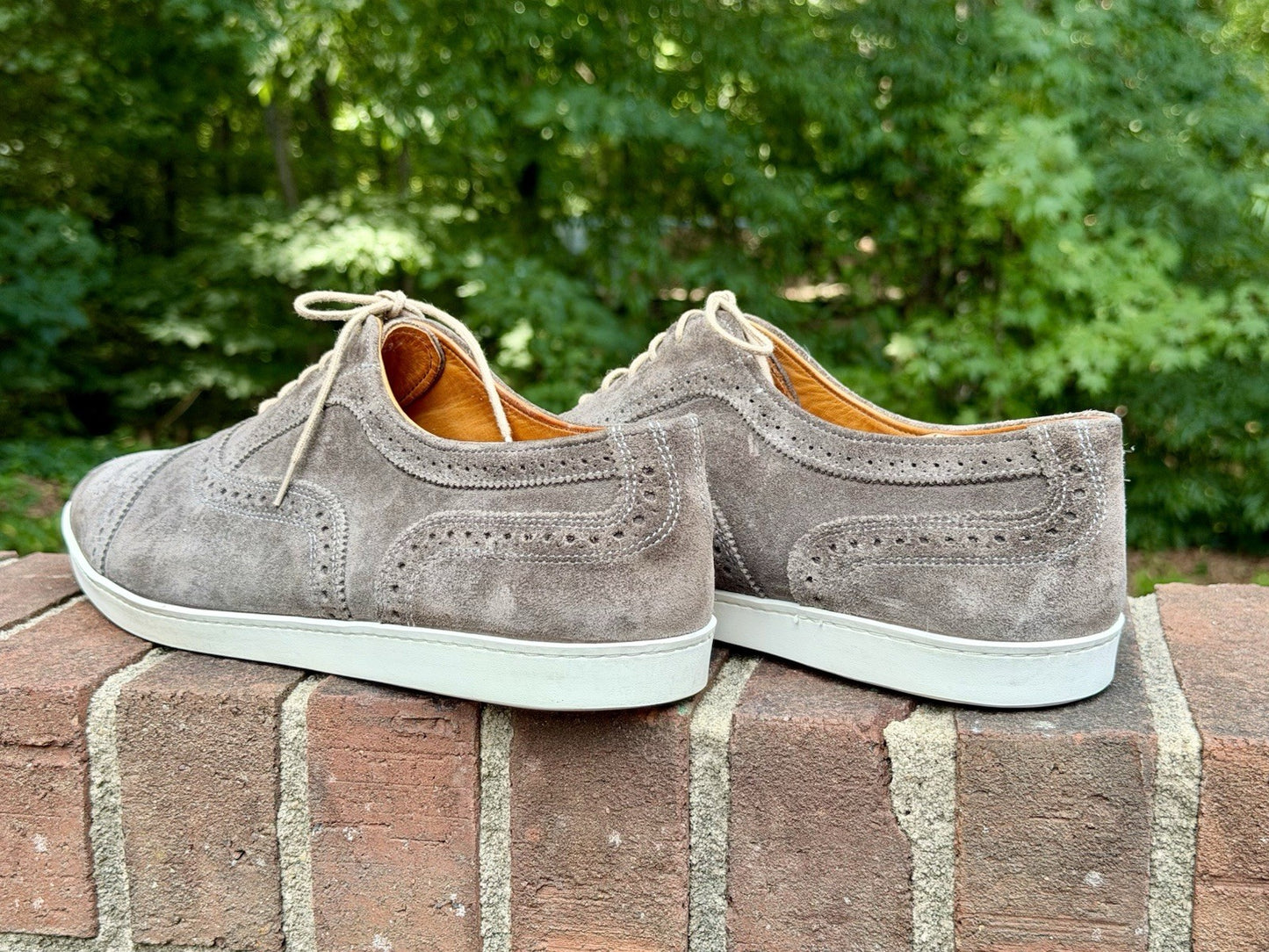 Allen Edmonds Strand Sneaker Grey Suede Men’s 12D Oxford Dress Shoes $300+ New